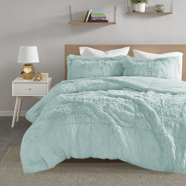 Rosdorf Park Trahan Faux Fur Comforter Set & Reviews Wayfair